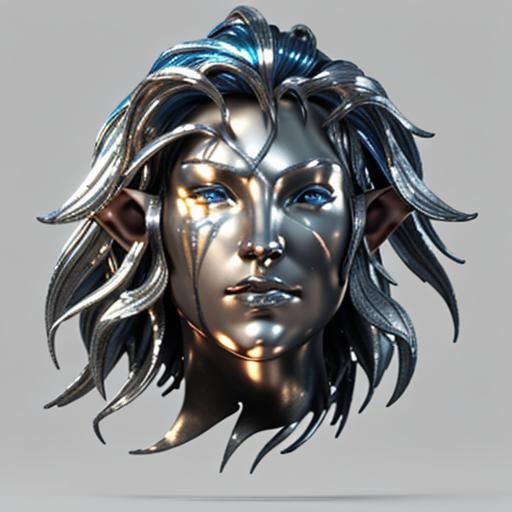 Chrome Elf King: 3D Game Cinematic Masterpiece