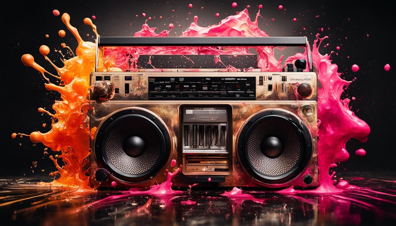 Ghettoblaster in Splatter Juice Art Style