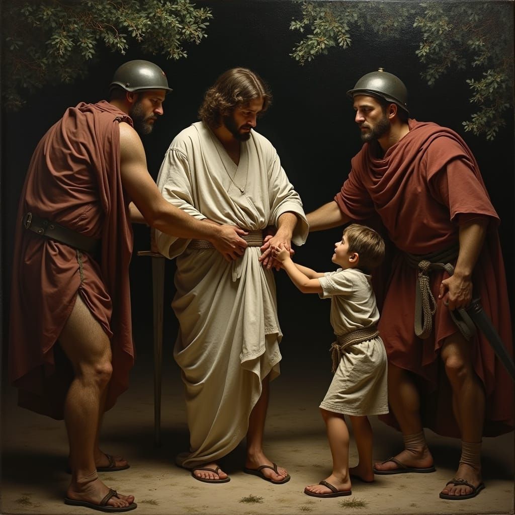 Jesus Christ Arrested in the Garden of Gethsemane