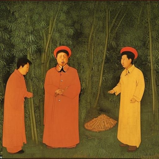 Chairman Mao at Harvest Festival, Classical Painting