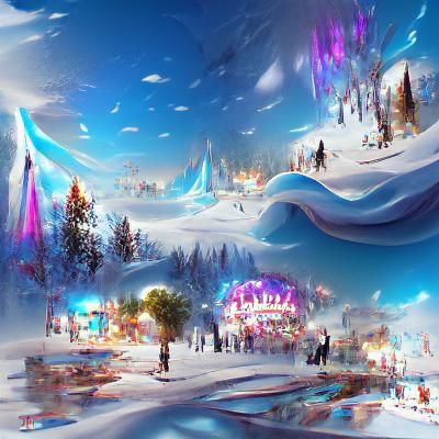 Winter Wonderland Concept Art in 8k Resolution