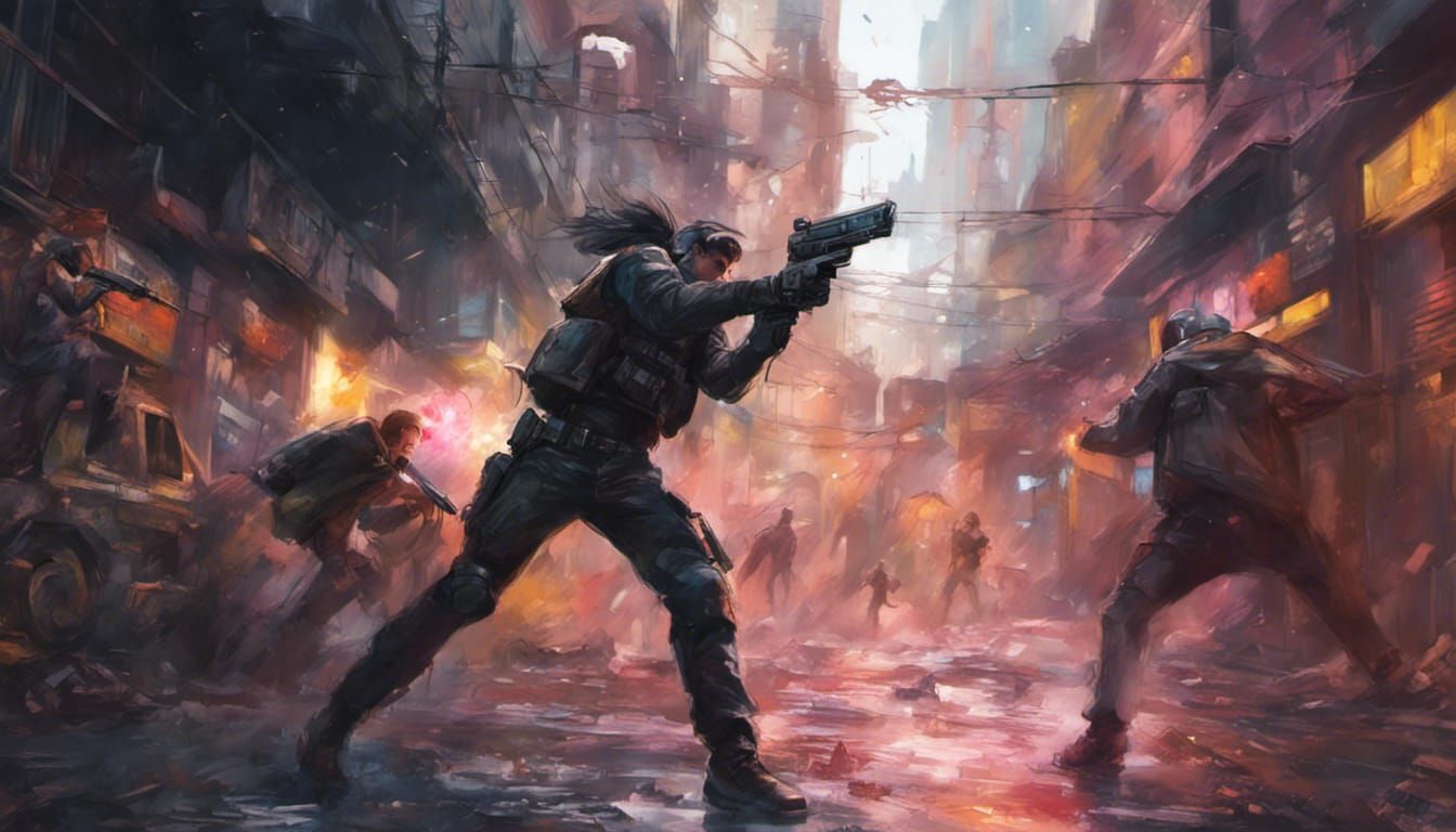 Gunfight Turning Into a Blur