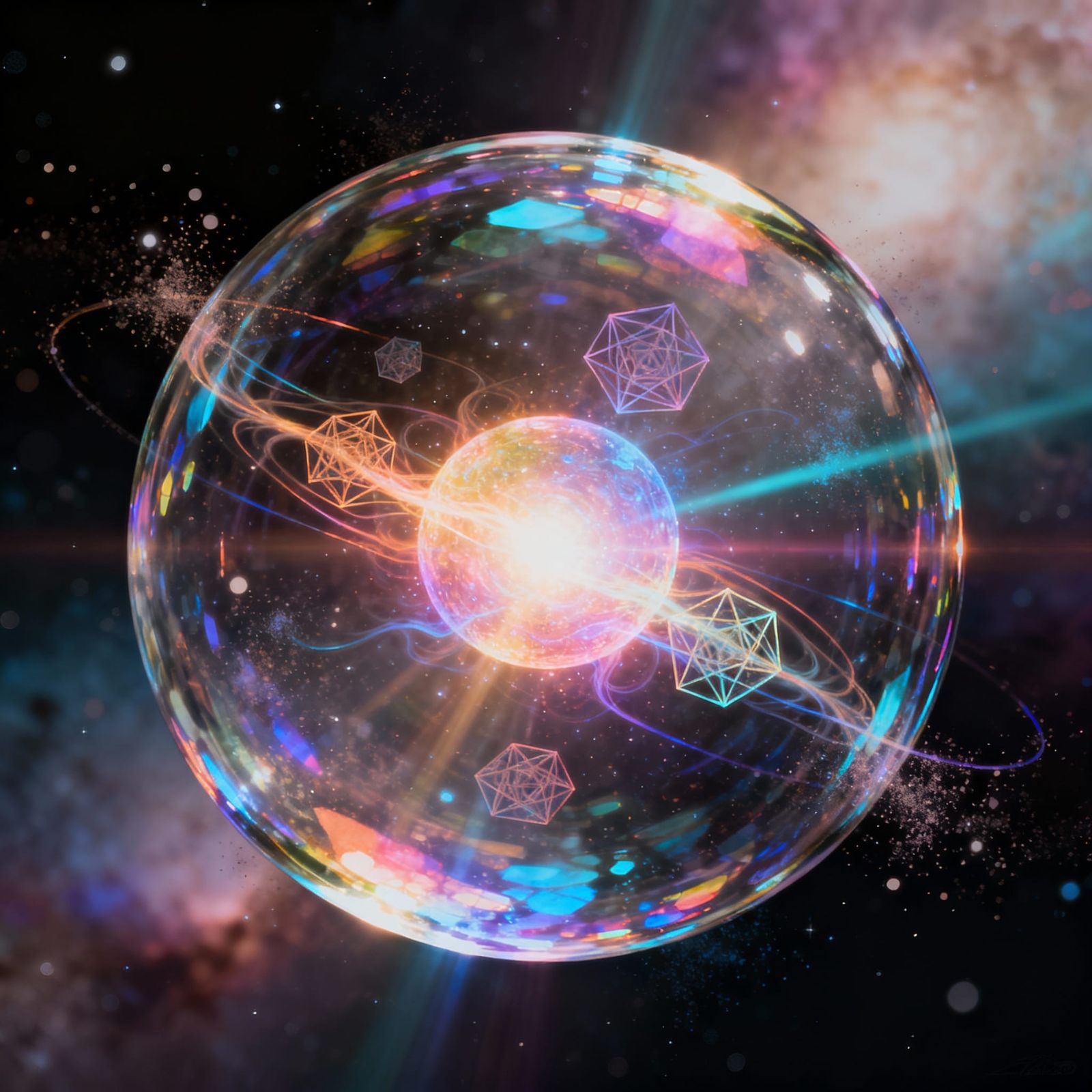 Cosmic Quantum Sphere of Light Vibrations