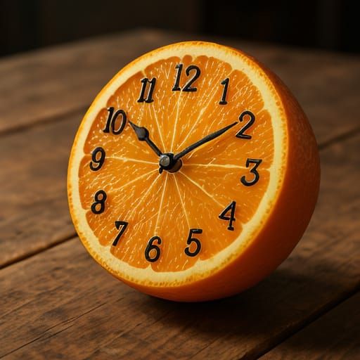 Orange Clock on Table in Unreal Engine 5