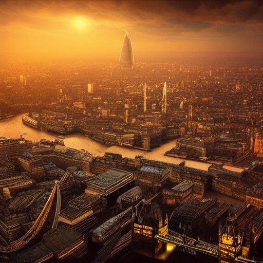 London at Night: Epic Digital Matte Painting