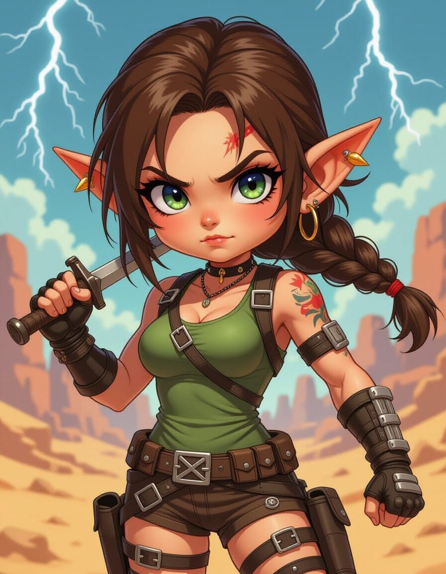 Aggressive Emo Goblin Lara Croft: Desert Lightning