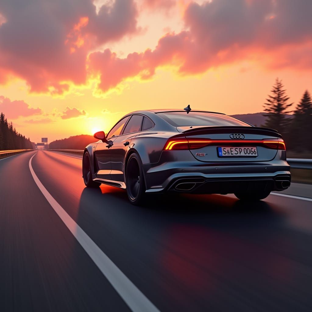 Audi RS 8 Speeds Down Sunset Highway
