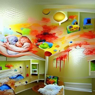 Dreamcore Nursery Home Abstract Design