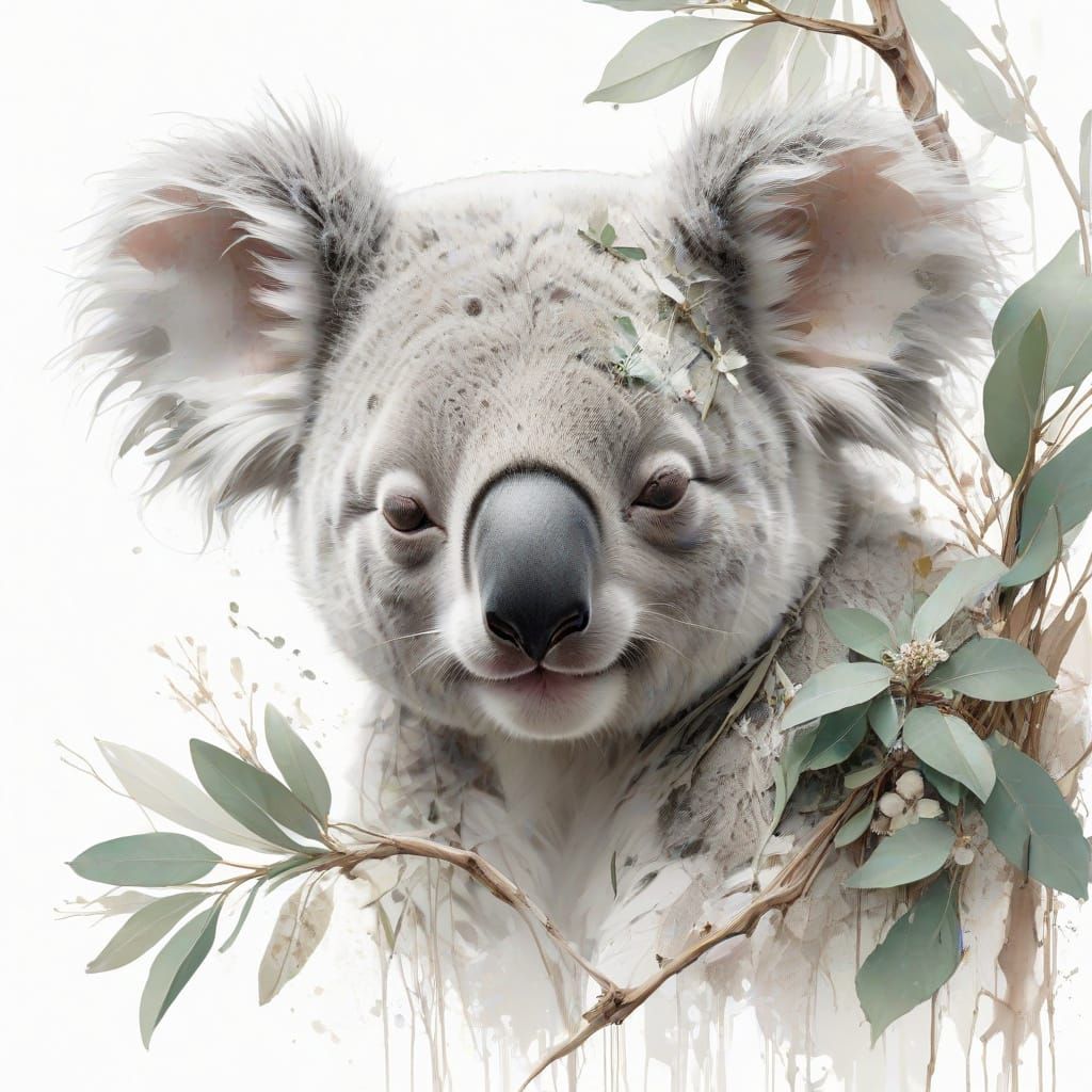 Koala in Enchanted Eucalyptus Dreamland