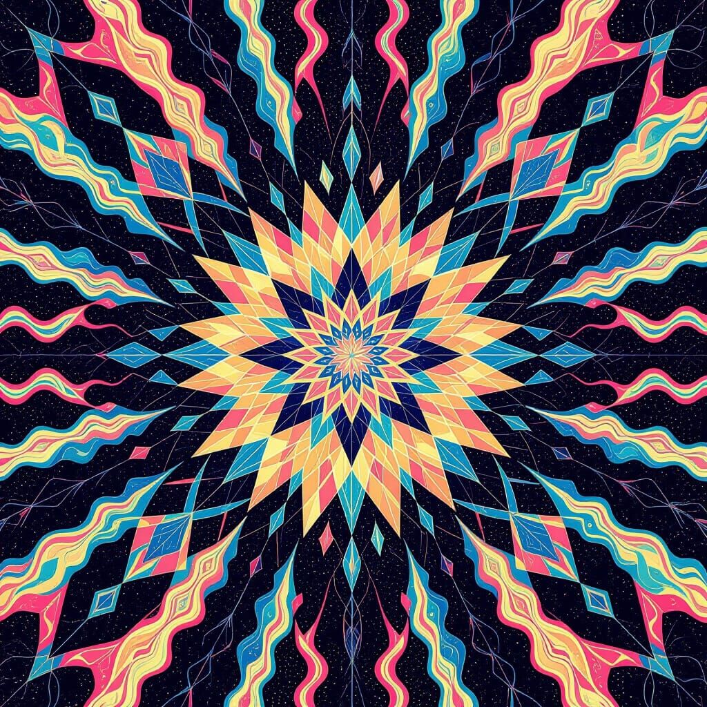 Vibrant Cosmic Kaleidoscope of Spiritual Awakening