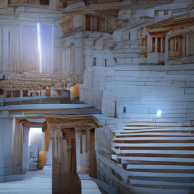 Temple of Athena Interior: 3D Concept Art