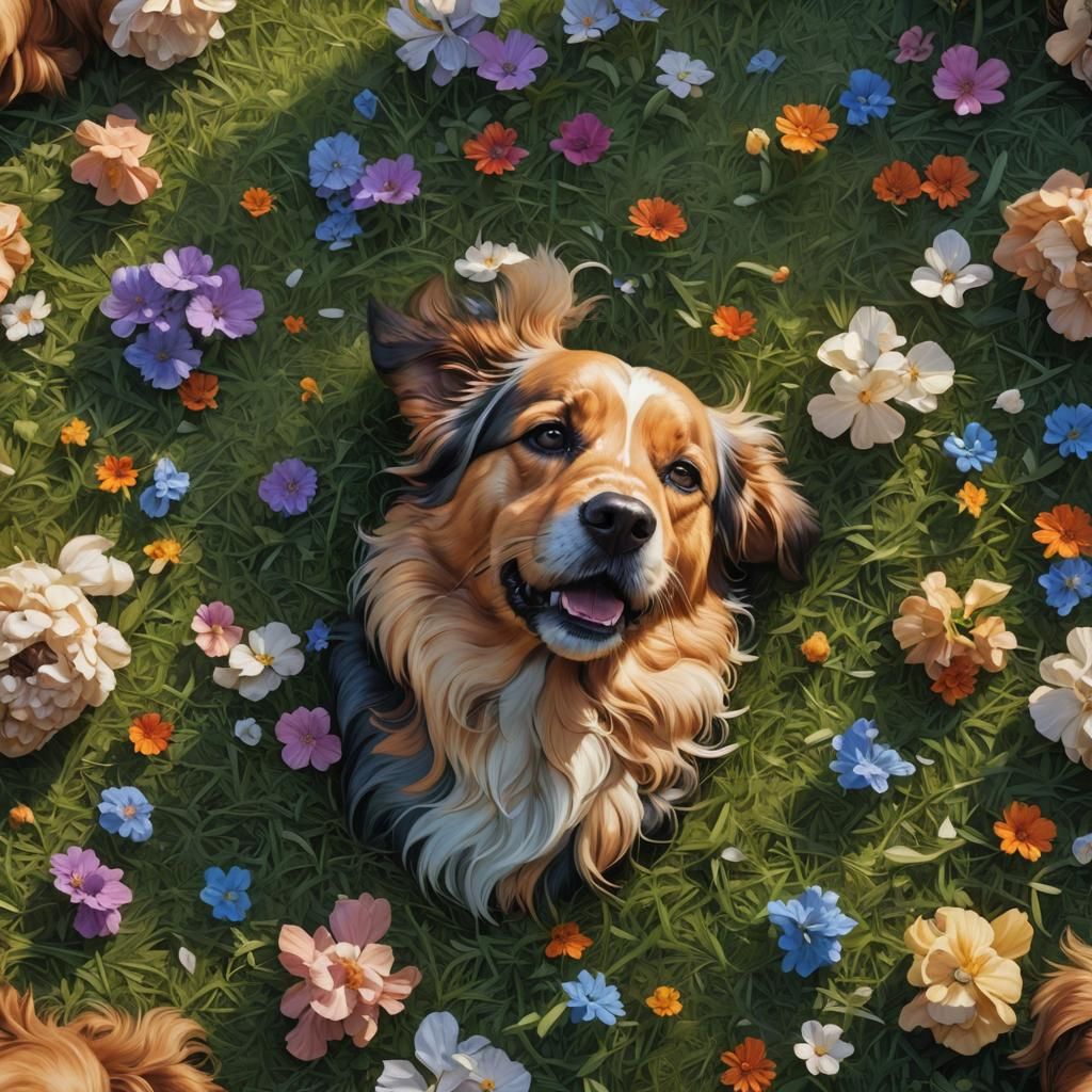 Dog Portrait in Hyperdetailed Style, 8K Resolution