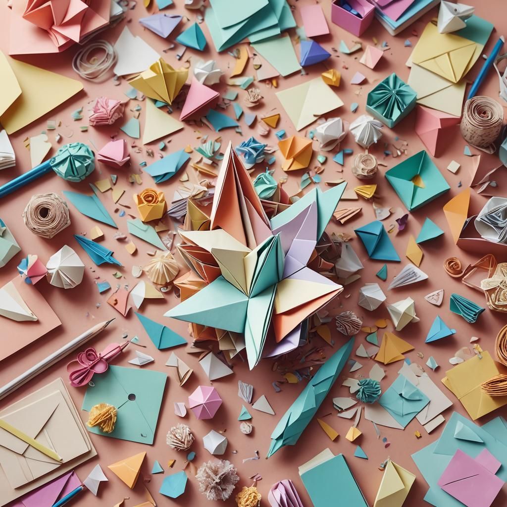 Macro Photograph of Delicate Origami Figure