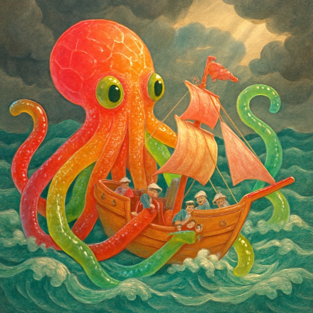 Gummy Kraken Rises: A Candy Sea Savior