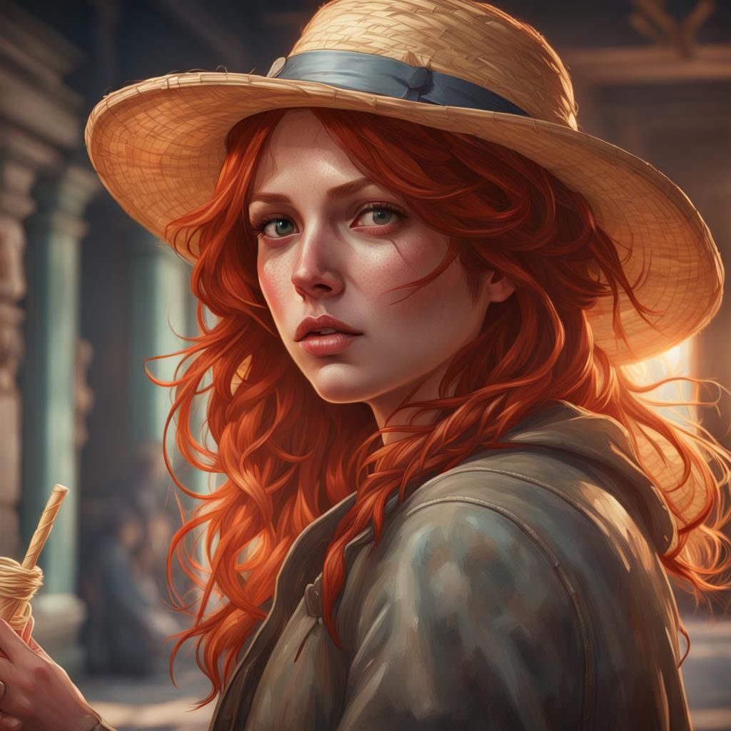 Pixie Bank Robber Portrait in Hyperdetailed Style