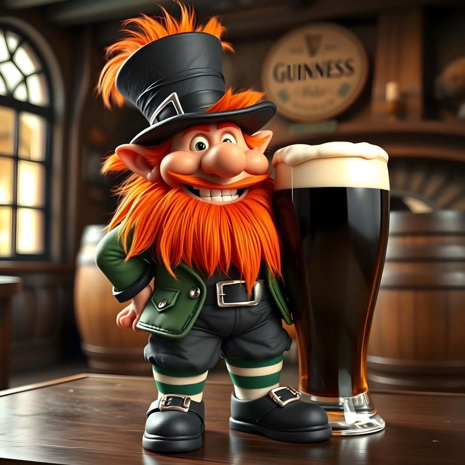 Chubby Leprachaun in Claymation Style