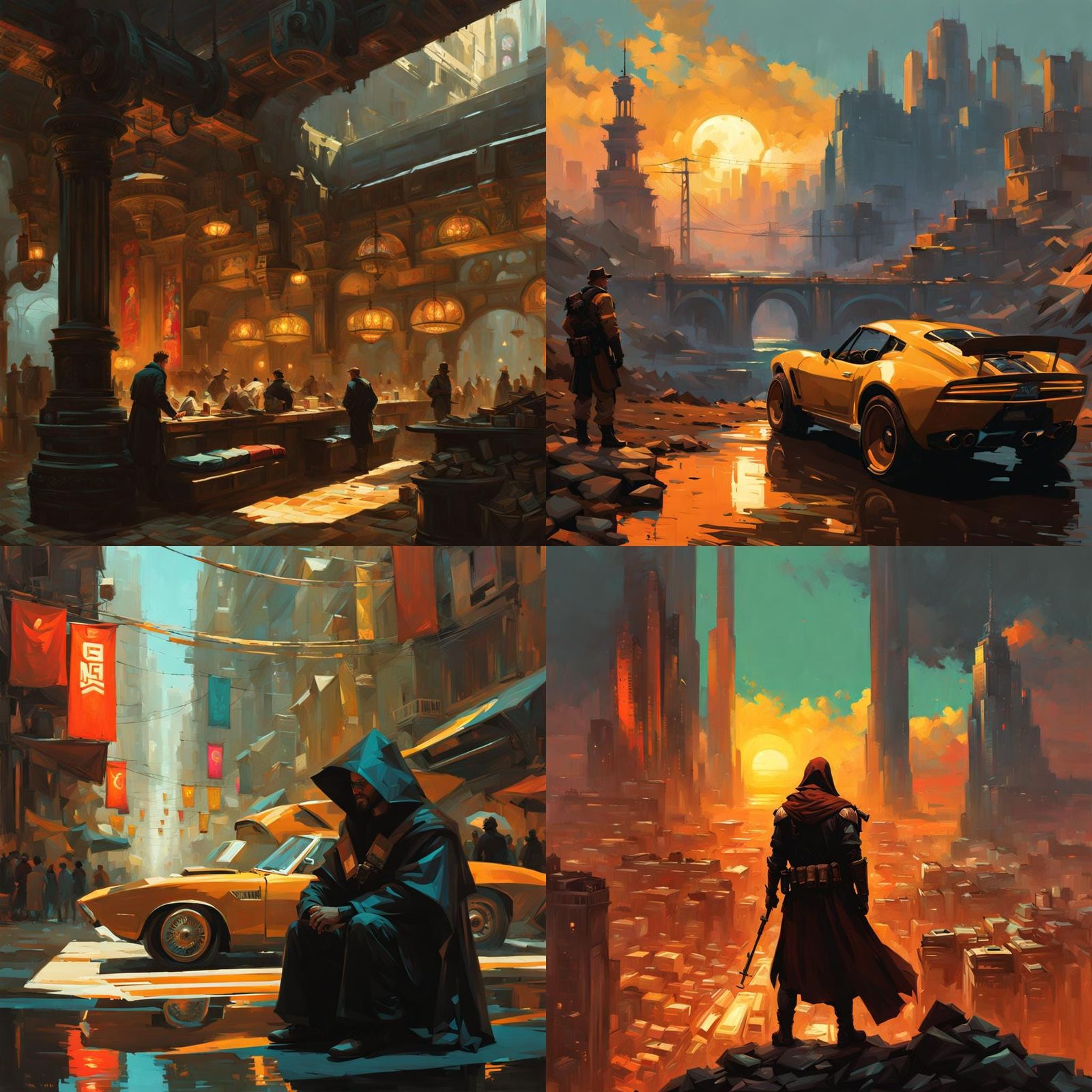 Painterly Digital Art with Dynamic Brushstrokes