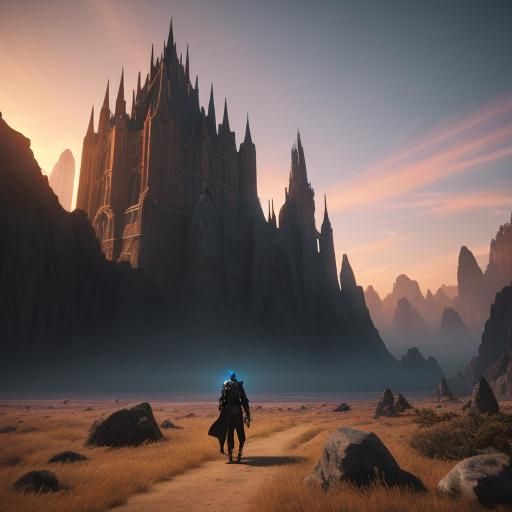 Mystical Wizard in West End City: Fantasy Concept Art