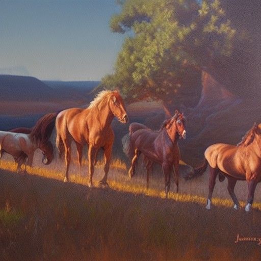 Realistic Landscape in Oil Painting Style