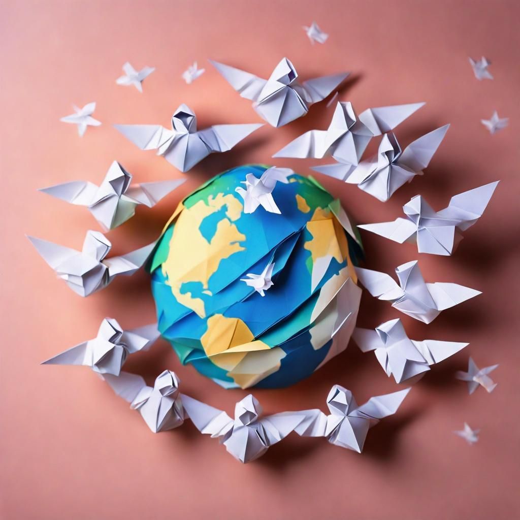 Angels Guard Earth: An Origami Papercraft Dream
