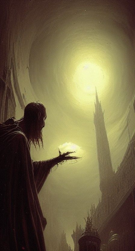 Sinister Prophet in Gothic Horror Style