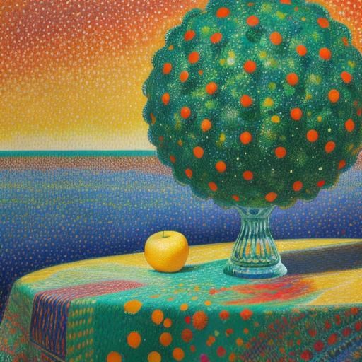 Pointillism. Create art in the pointillism style! The beauty...