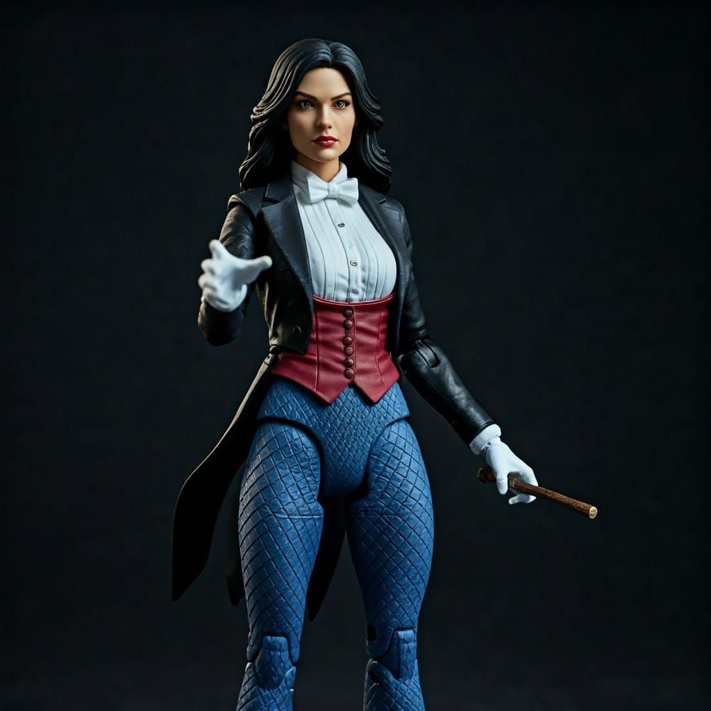 McFarlane Style Dark Fantasy Zatanna Action Figure with Intr...