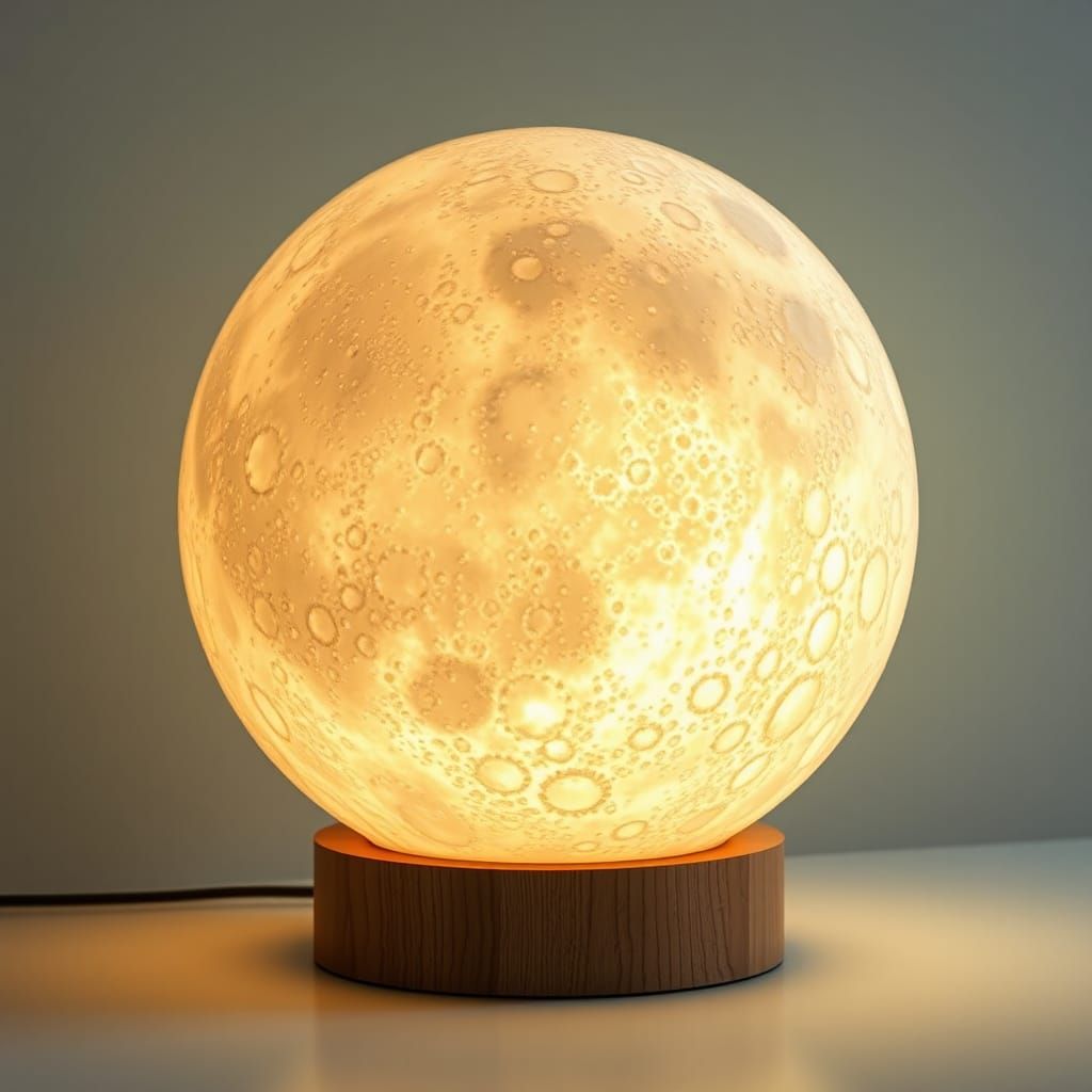 Lunar Table Lamp in Sci-Fi Minimalist Style