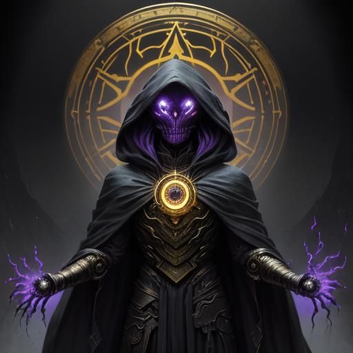 Robotic Gloomweaver in Dark Fantasy Style