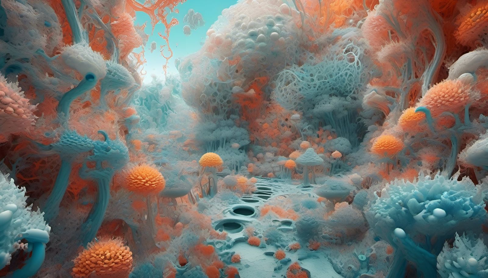 Joyous Abstract Futurism in Cyberpunk Style