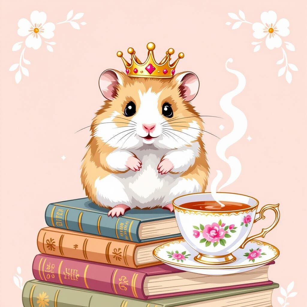 Hamster Royalty: A Kawaii Tea Party