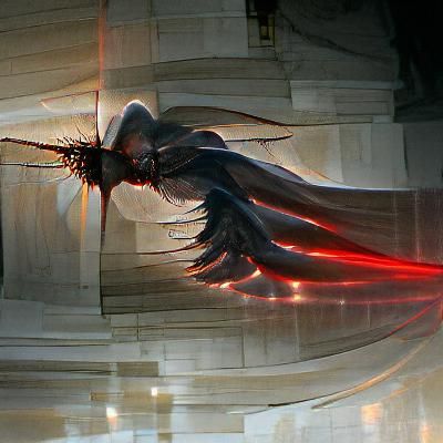 Sinister Arc Angel in Dark Fantasy Style