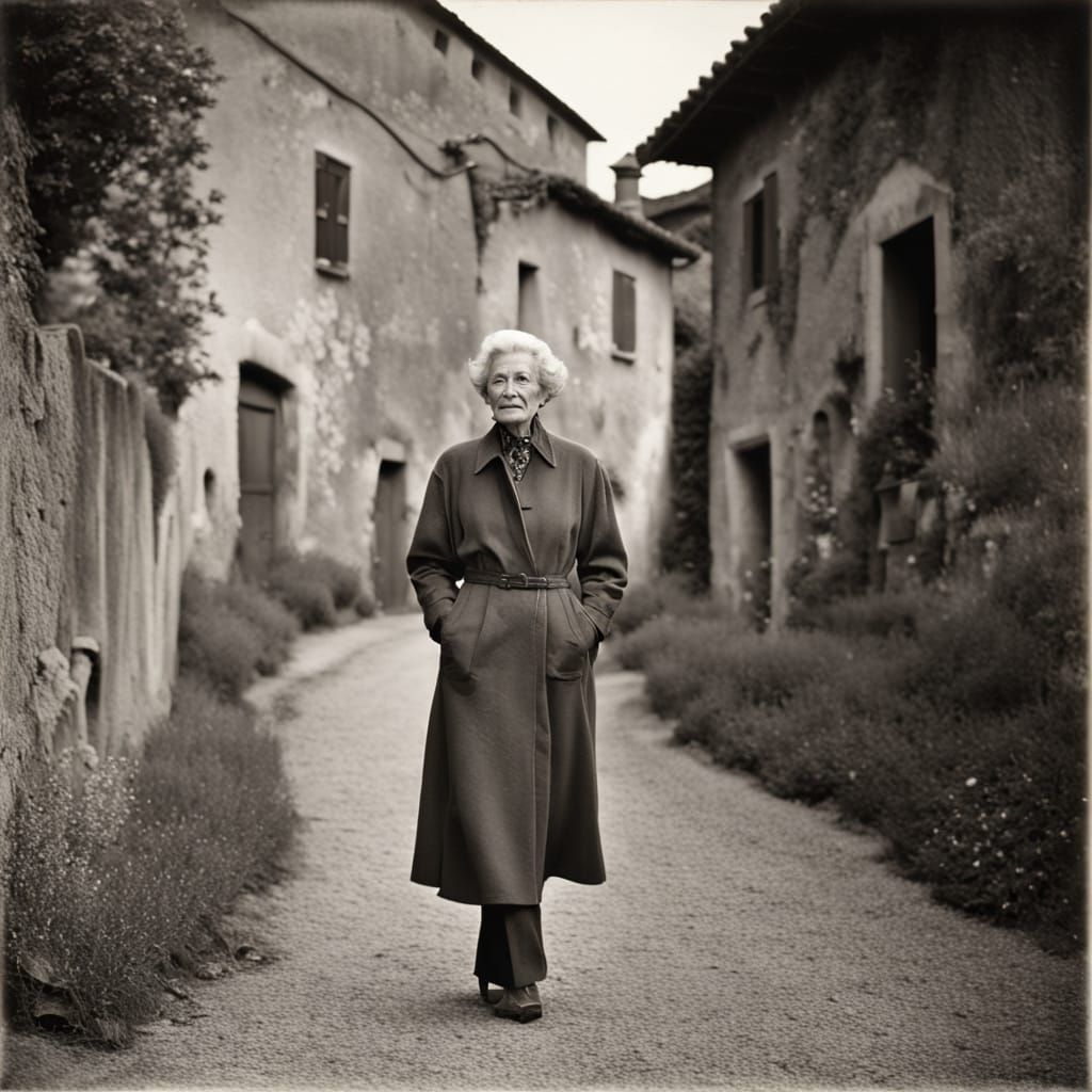 Elegant Tuscan Runway Portrait in Vibrant Color