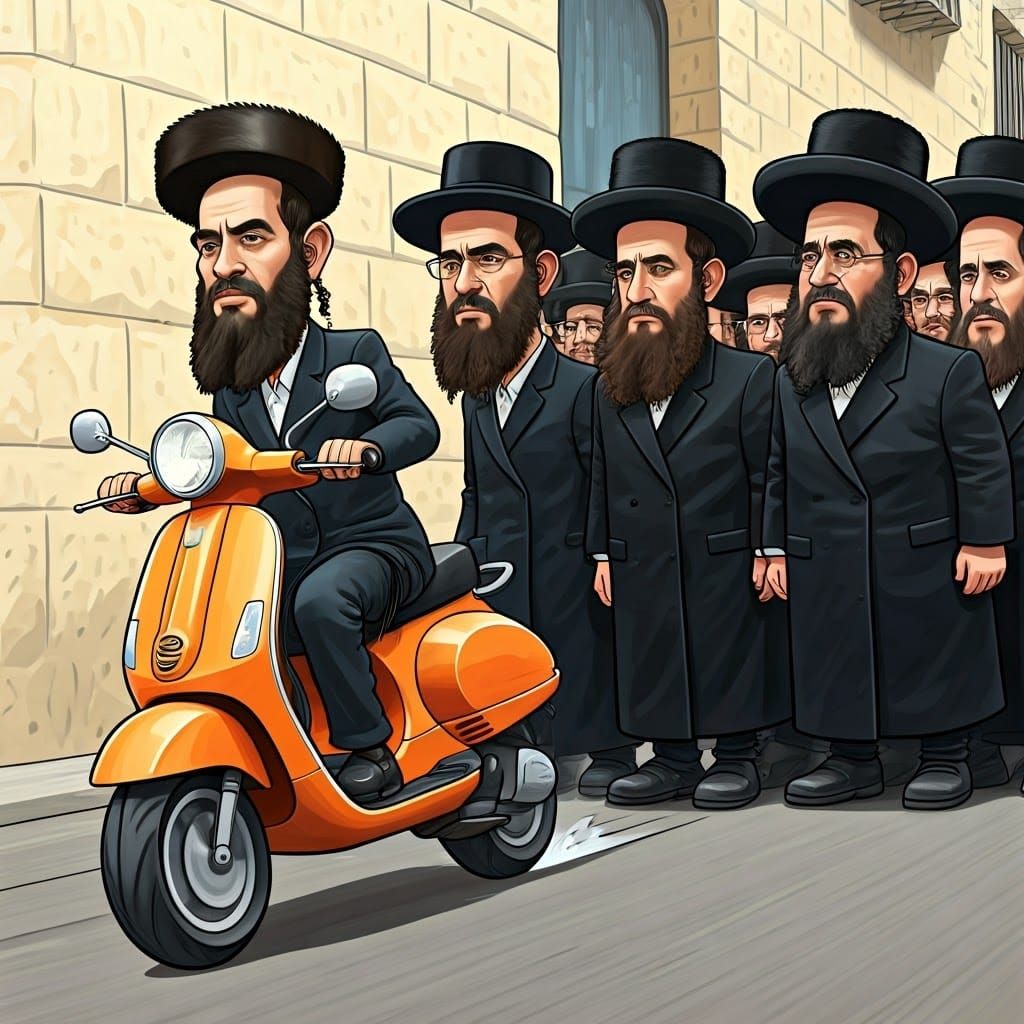 Men in Black, Men on Wheels: A Comical Confrontation