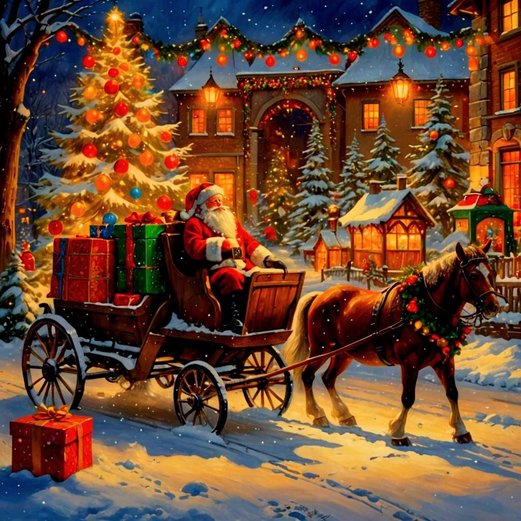 Festive AI-Generated Christmas Scene