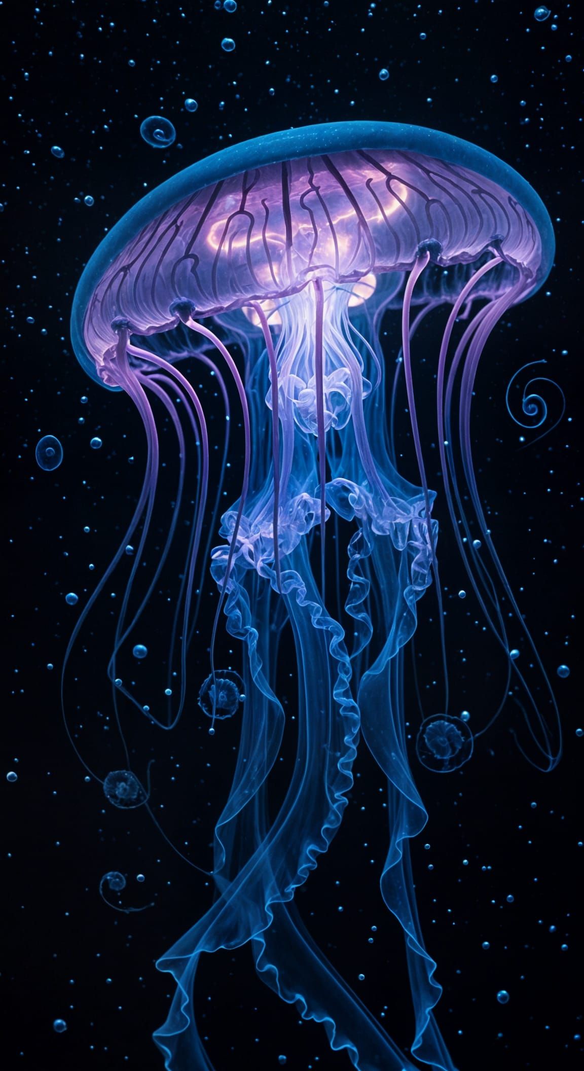Mystical Jellyfish Abstract AI Art