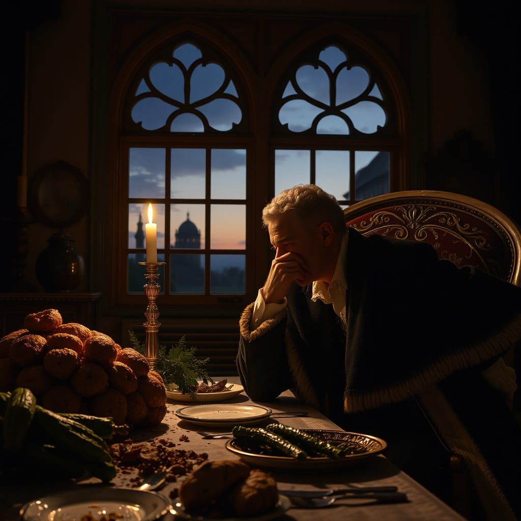 Contemplative Prince in Rembrandt-Inspired Lighting