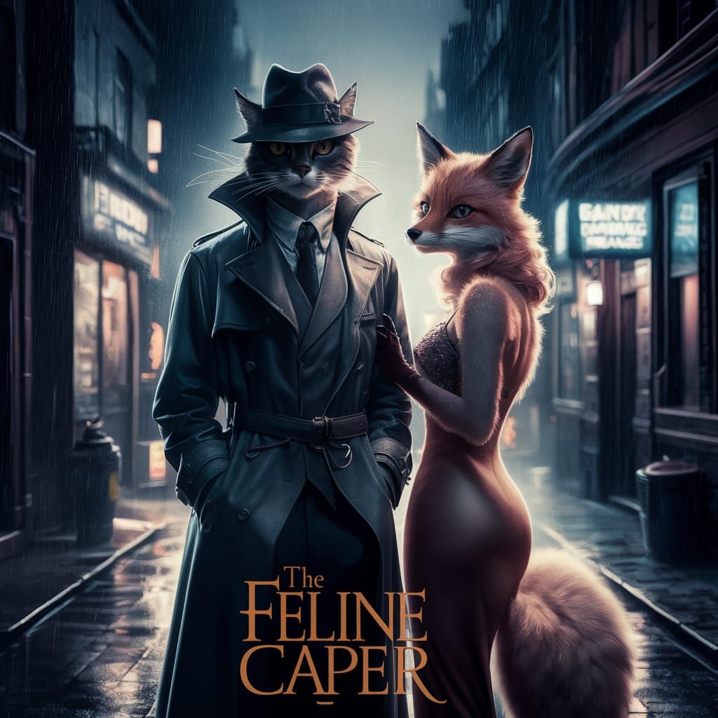 The Feline Caper: Noir Movie Poster