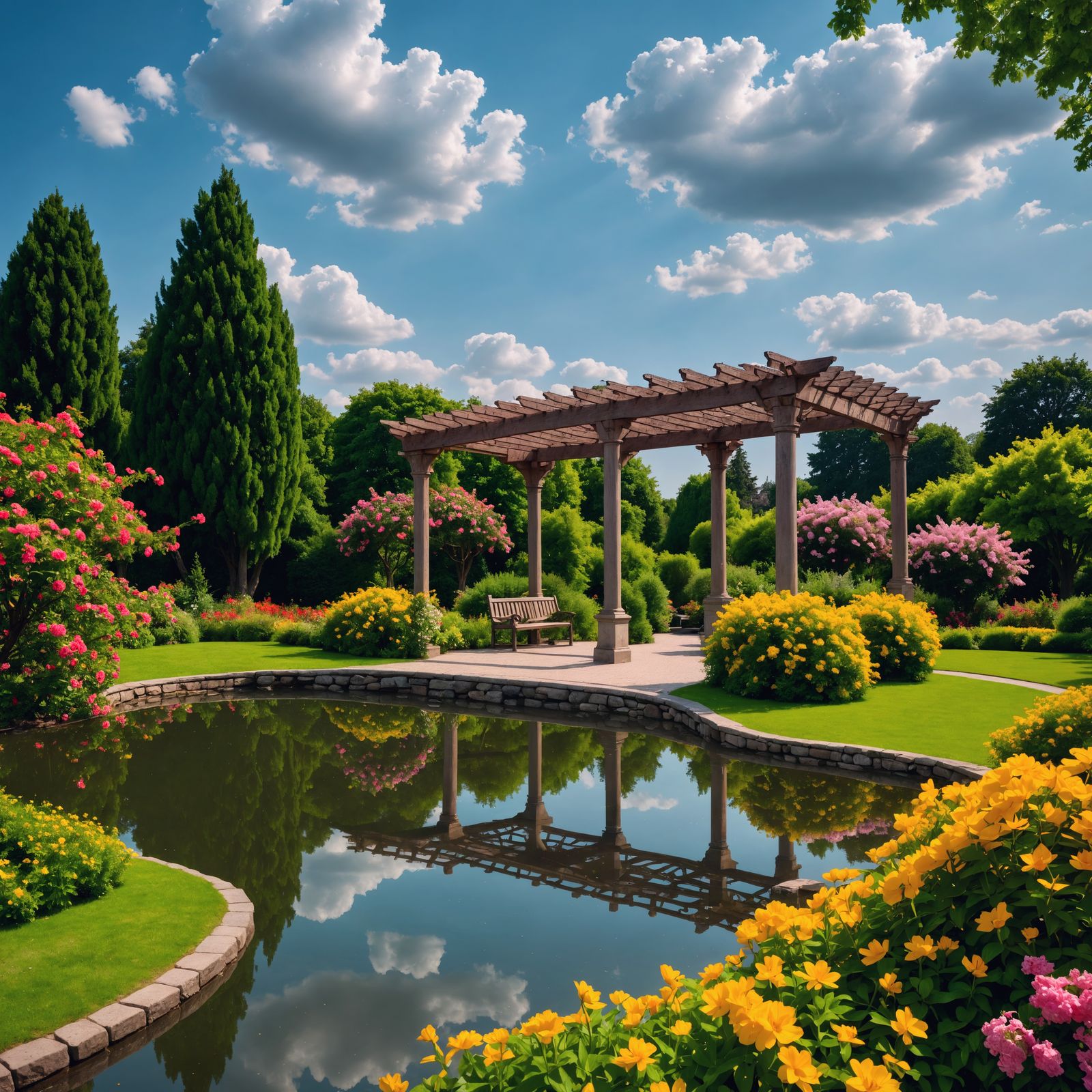 Garden Oasis in Hyperrealistic Detail