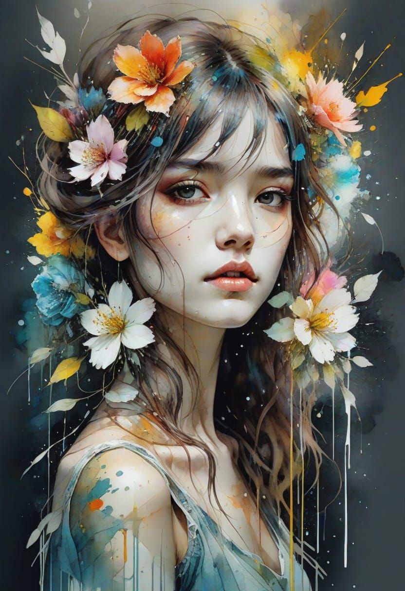 Ethereal Digital Watercolor Masterpiece