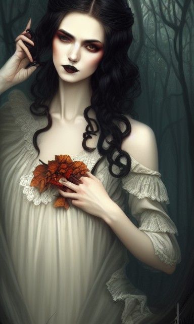 Gothic Romance: Androgynous Beauty in Autumn Colors