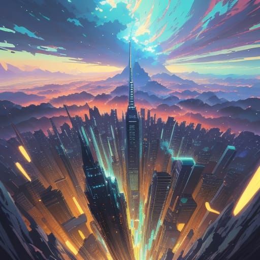 Vibrant Anime Interior with Detailed Characters