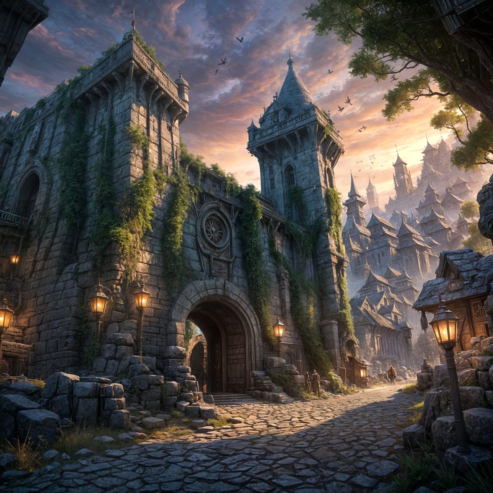 Patton's Army Liberates Town: Fantasy Concept Art