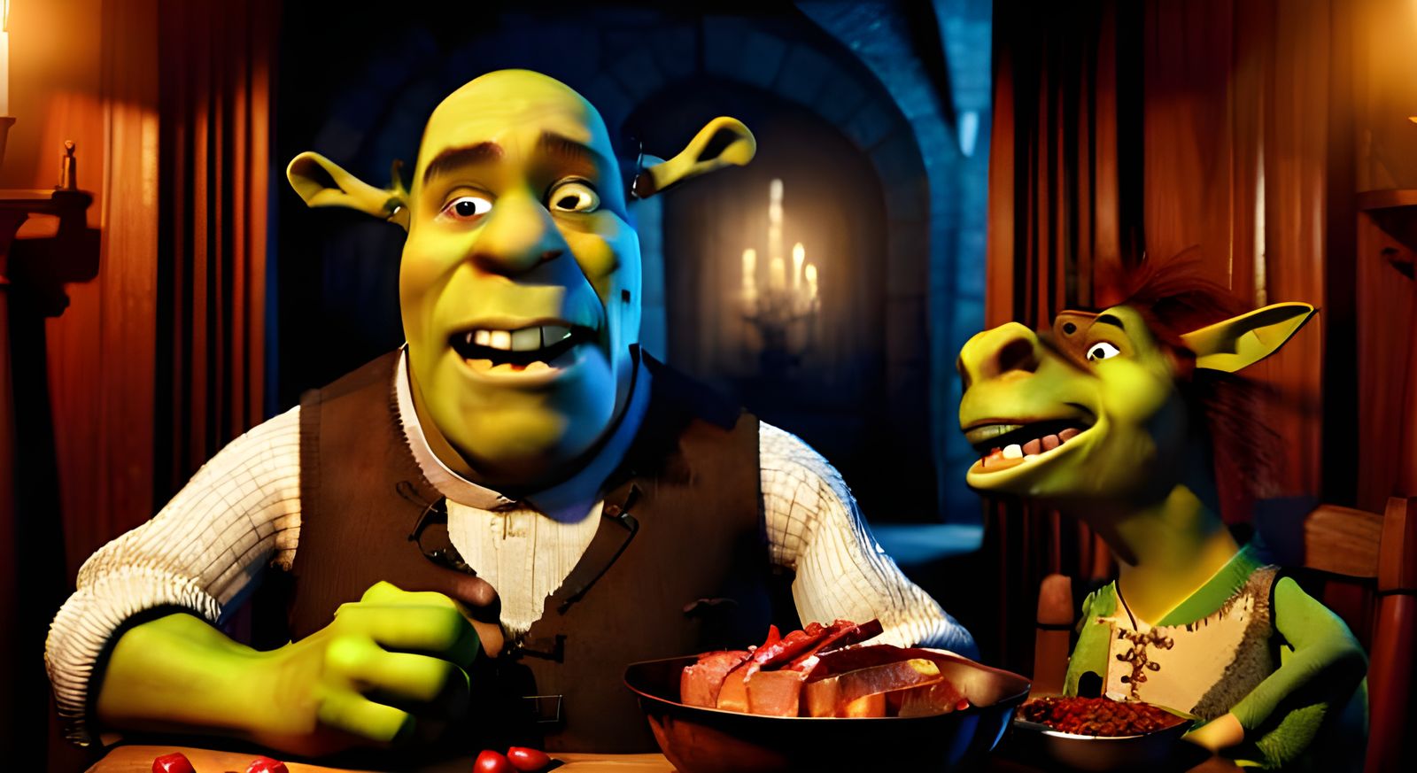 Shrek Cries While Eating Horse Leg