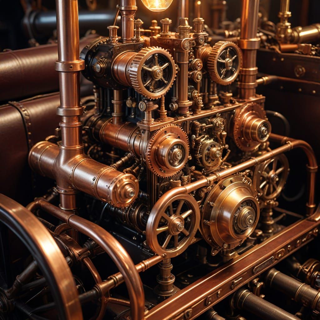 Steampunk Model T Ford with Brass Details