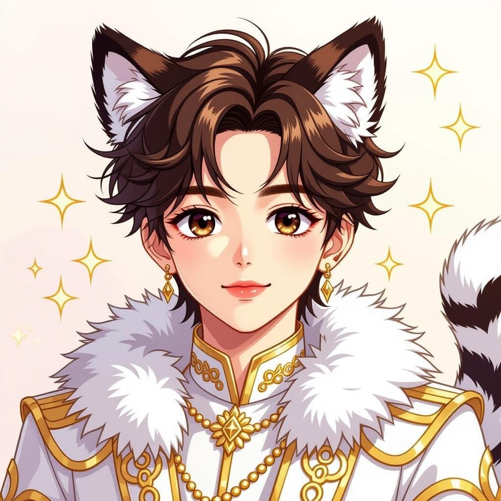 Manga Style K-Pop Idol Jeon Jungkook as Mythic White Tiger H...
