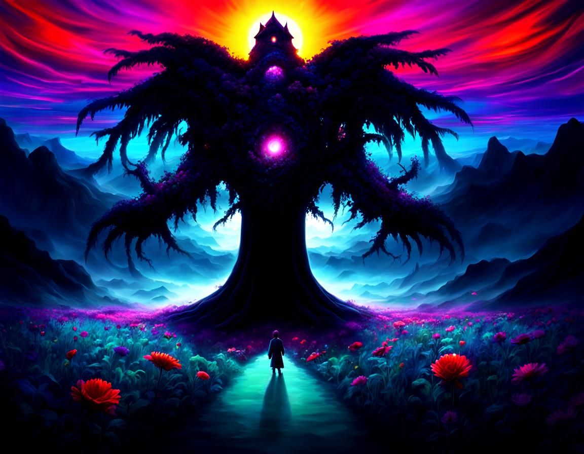 Psychedelic Dreamscape by Necrolord in Digital Art Style