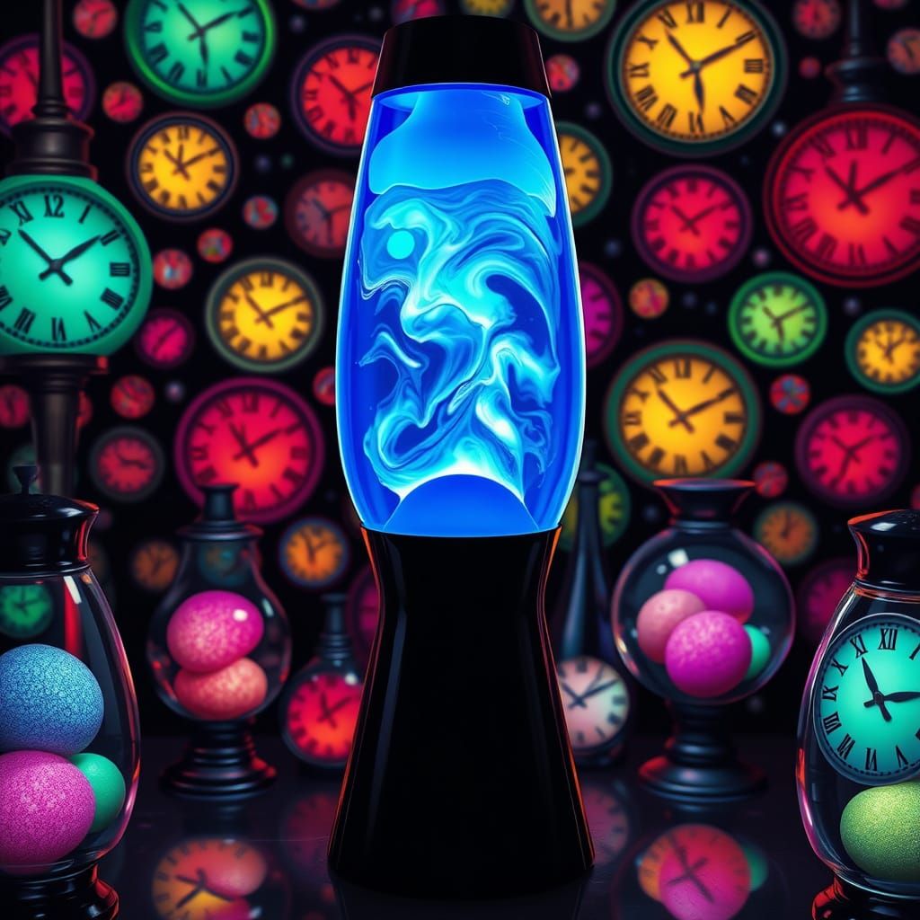 Vibrant Lava Lamps in Cosmic Harmony