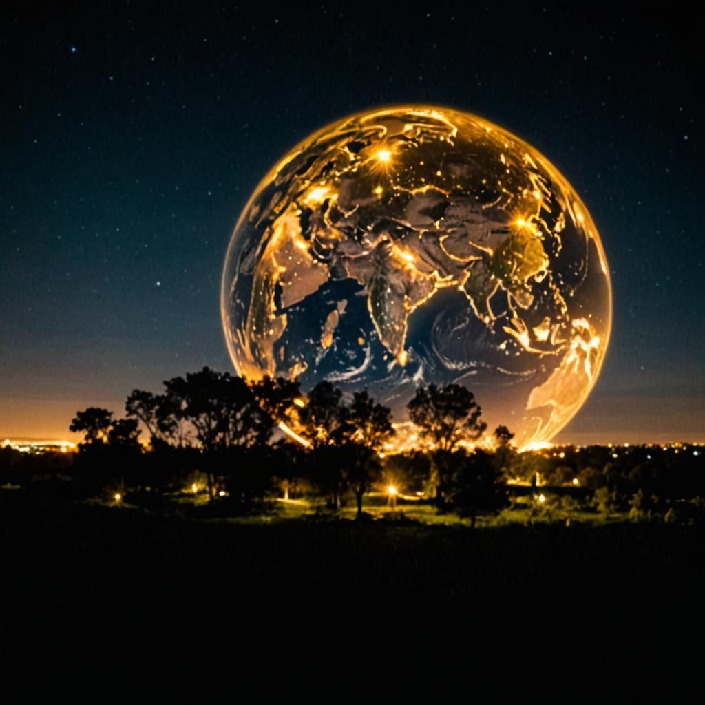 Earth at Night: Satellite View from Space