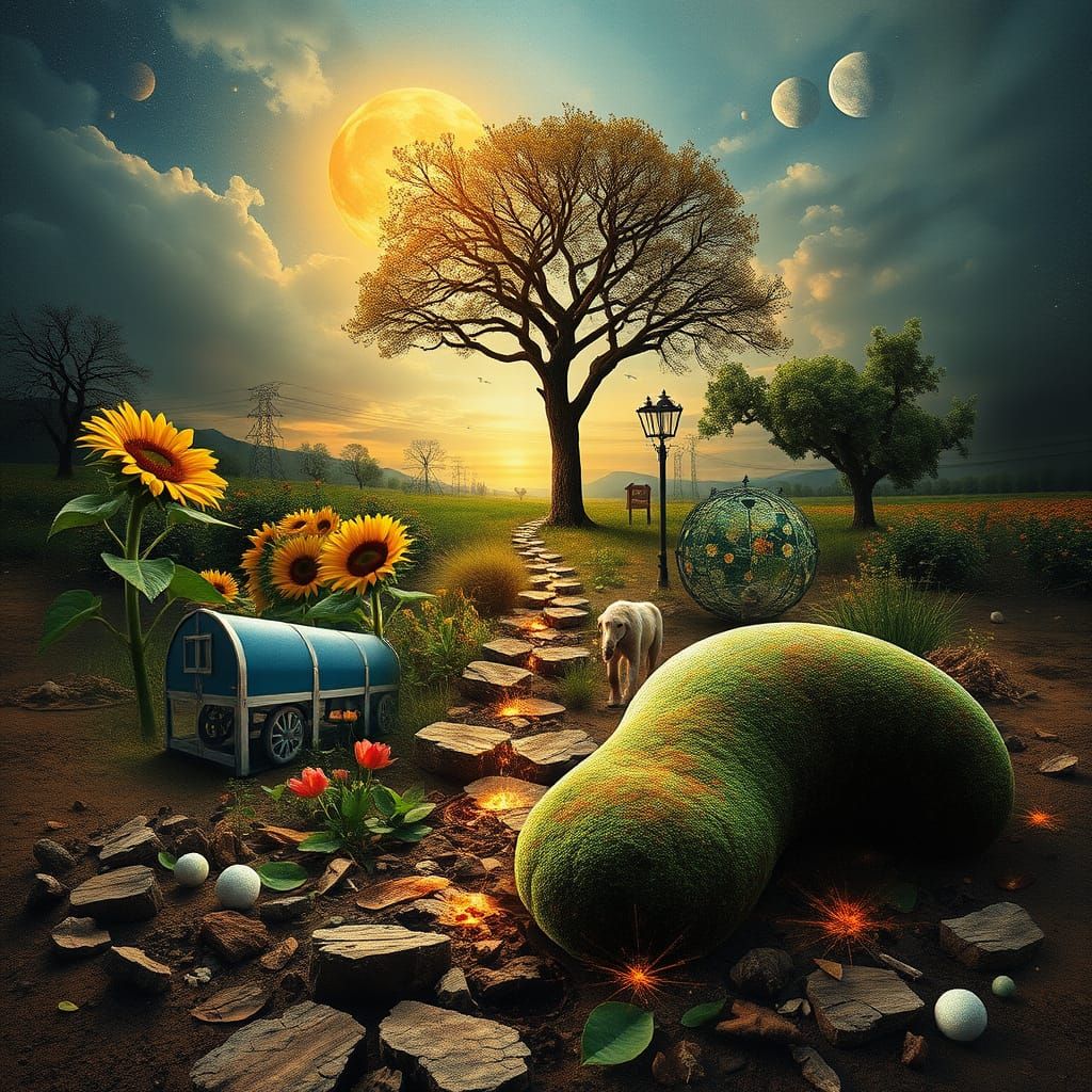 Surrender to Nature's Harmony in a Cosmic Dance